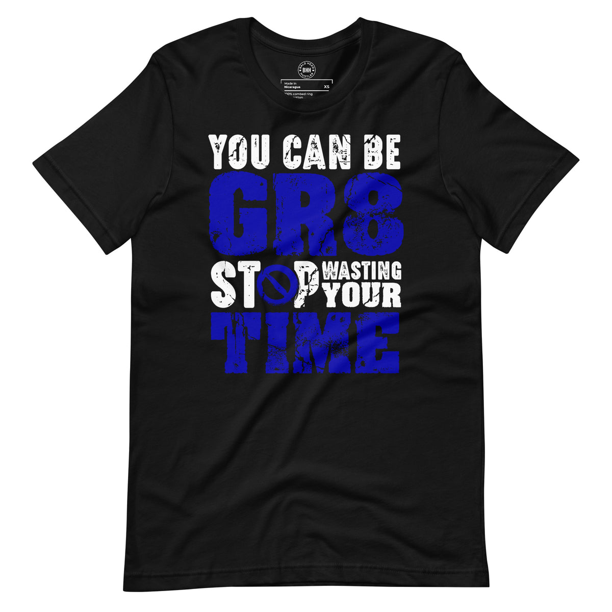 Gr8 T-shirt (Blue) – www.baldheadhustler.com